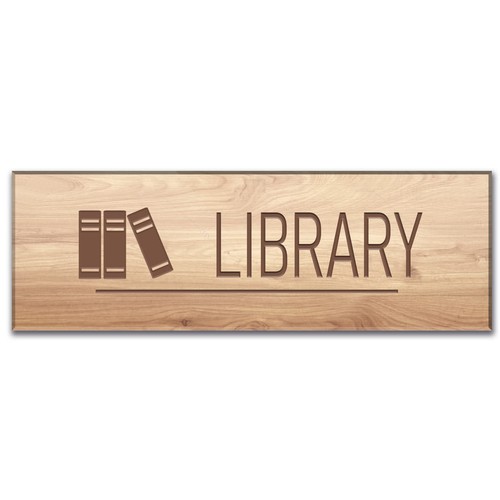 Wood grain 9x3 inch - grain, library