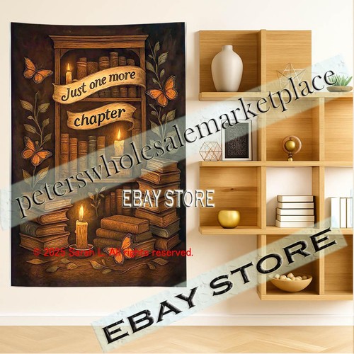 Library wall tapestry home - wall,